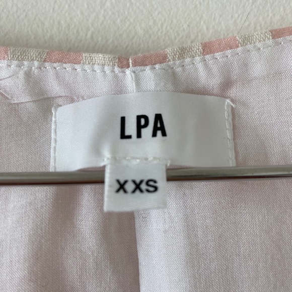 Revolve LPA Pink Puff Sleeve Button Up Dress XXS - Picture 3 of 8